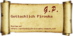 Gottschlich Piroska névjegykártya