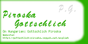piroska gottschlich business card